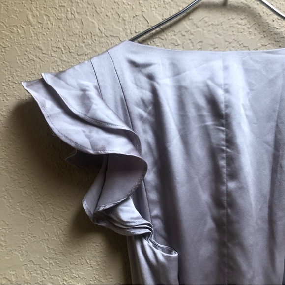 Fame & Partners 100% Silk Kira Grey Dress in Sz. 4 - Picture 7 of 10